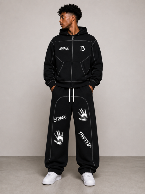 Contrast-Stitched Fleece Sweatpants ODMPOD