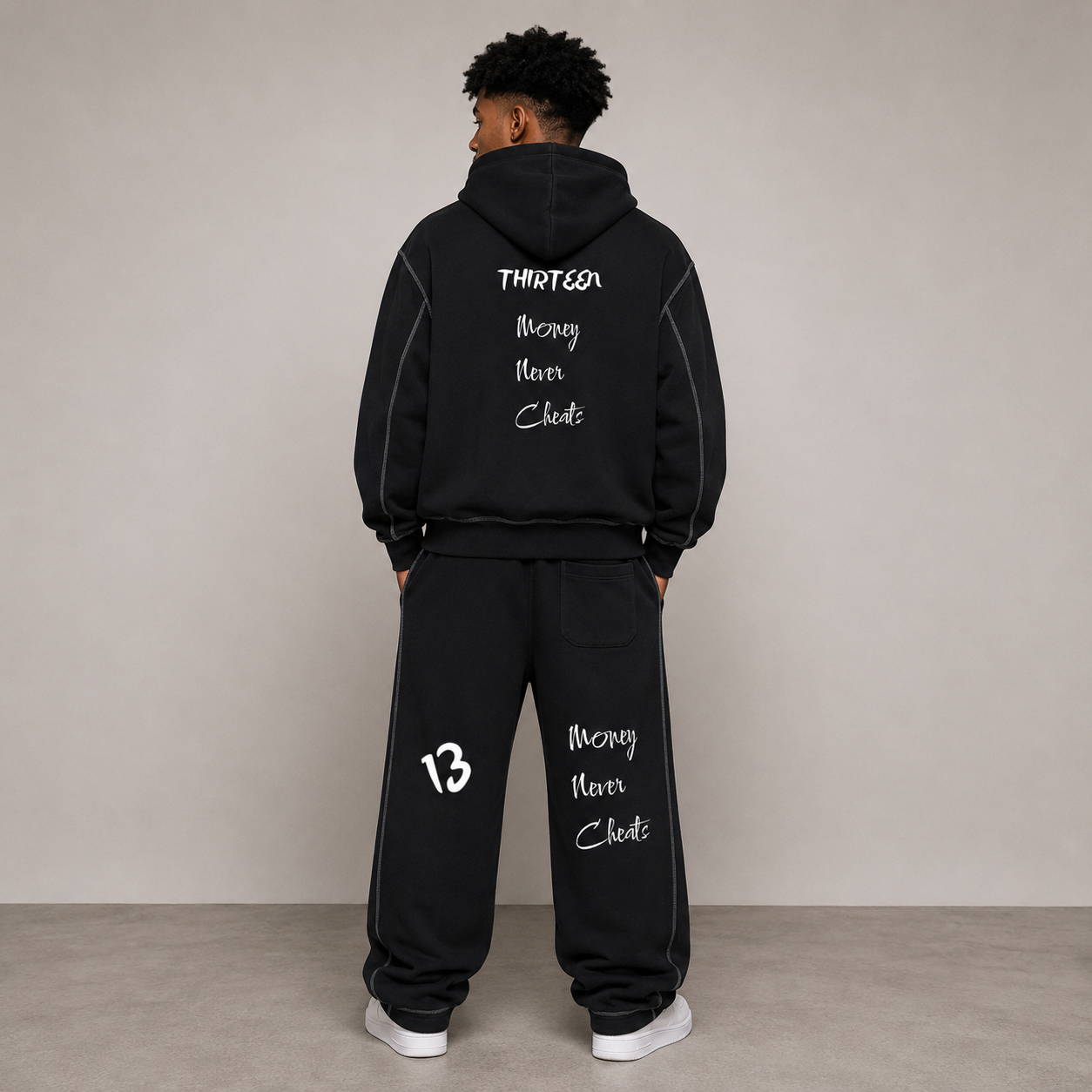 Contrast-Stitched Fleece Sweatpants ODMPOD